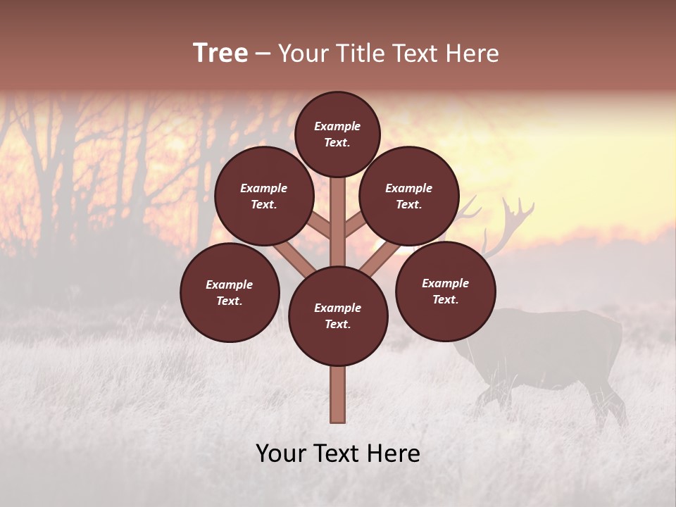Orange Heather Red Deer PowerPoint Template
