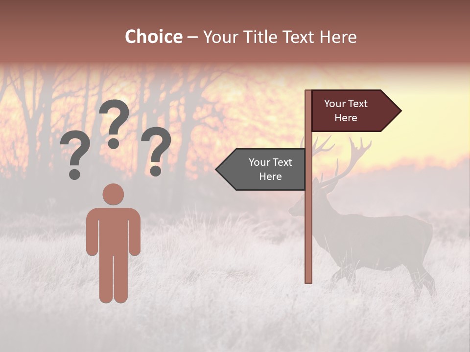 Orange Heather Red Deer PowerPoint Template