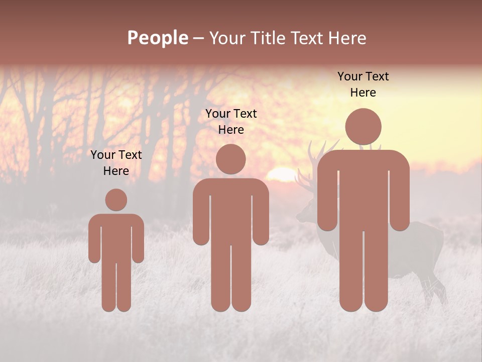 Orange Heather Red Deer PowerPoint Template