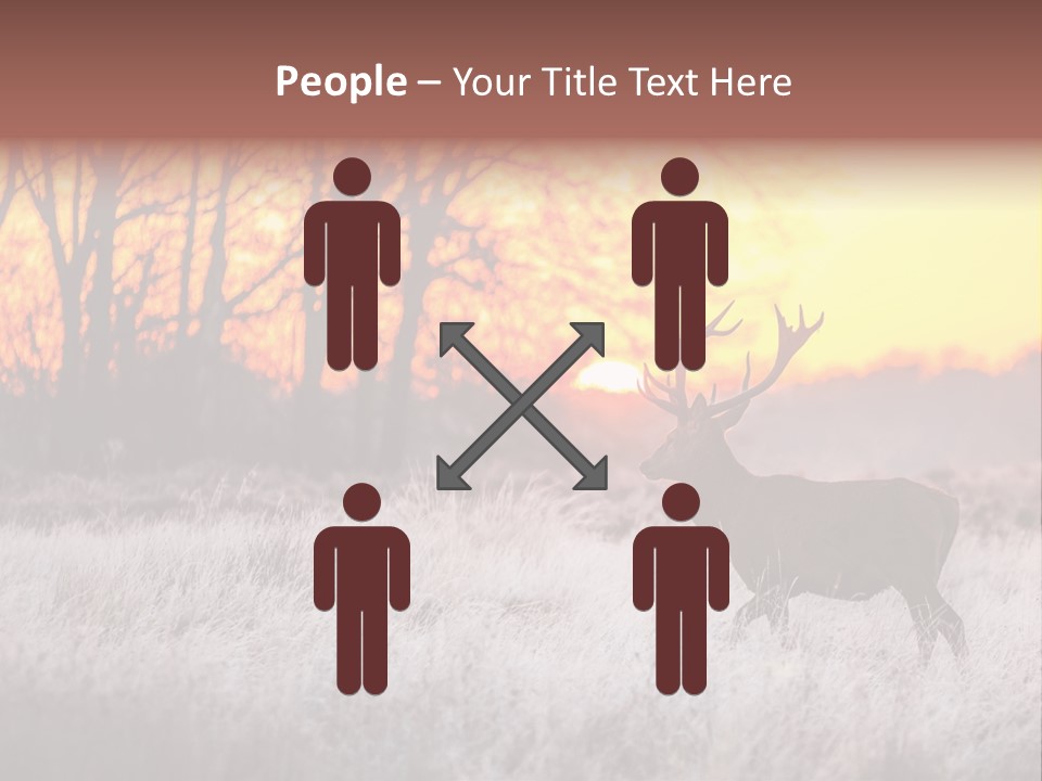 Orange Heather Red Deer PowerPoint Template