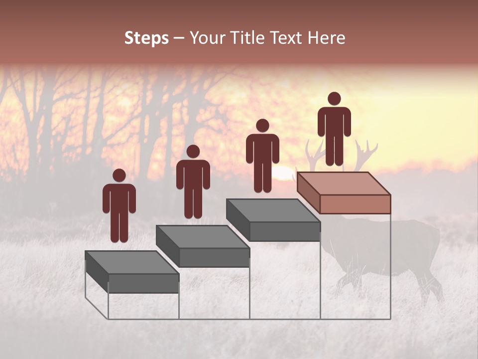 Orange Heather Red Deer PowerPoint Template