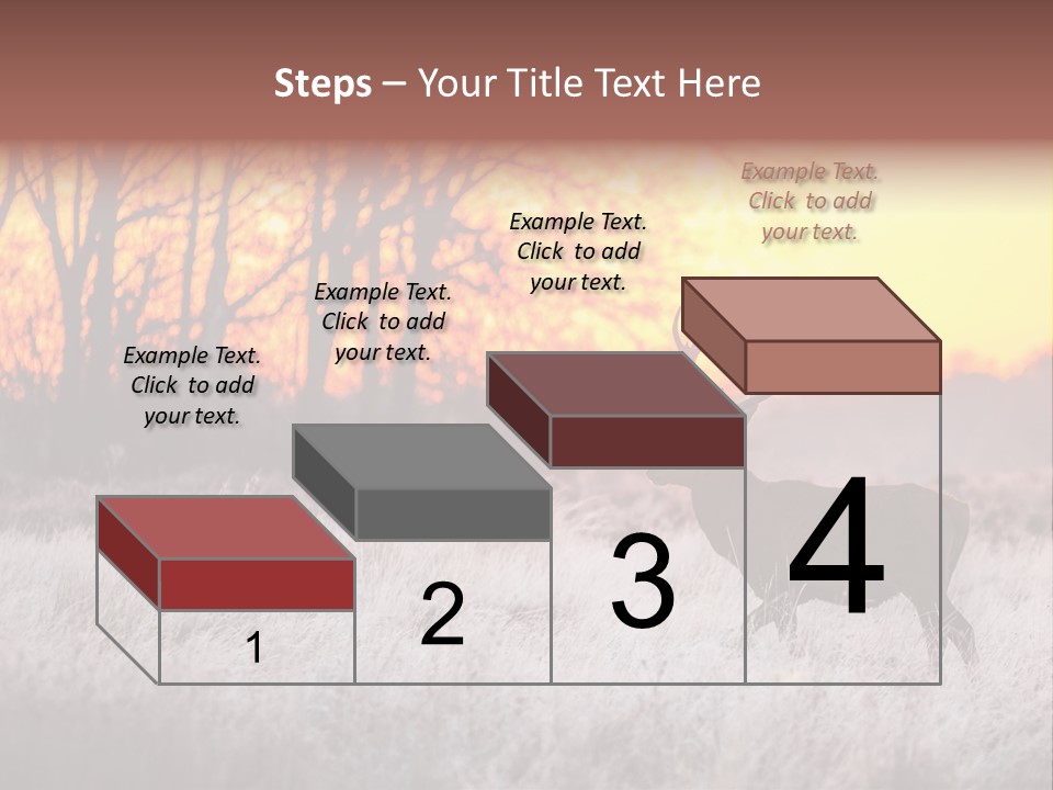 Orange Heather Red Deer PowerPoint Template