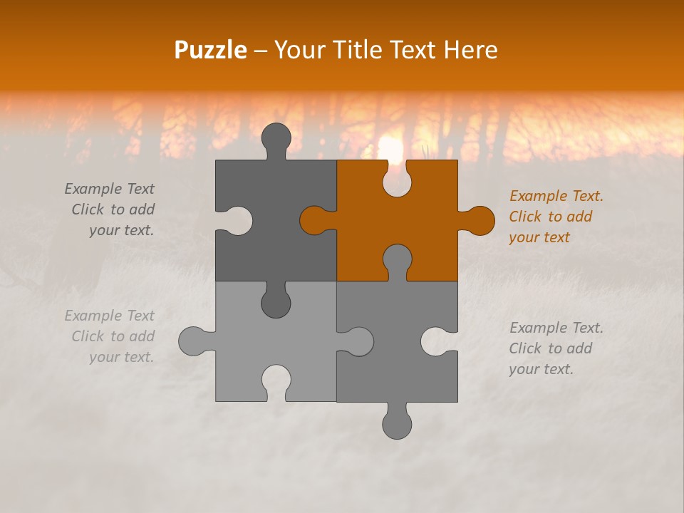 Evening Sun Hunting Wildlife PowerPoint Template