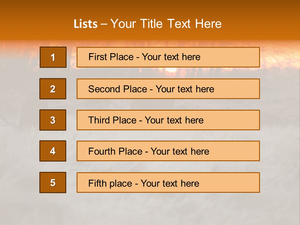Evening Sun Hunting Wildlife PowerPoint Template