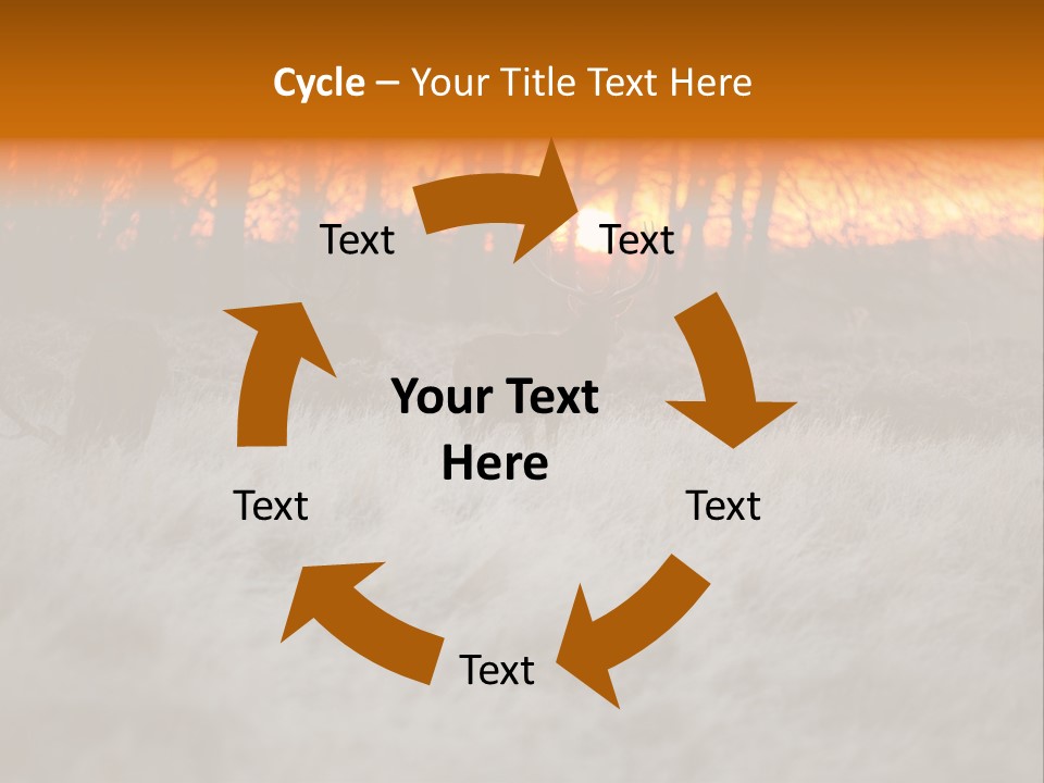 Evening Sun Hunting Wildlife PowerPoint Template