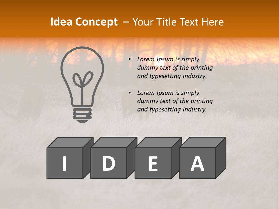 Evening Sun Hunting Wildlife PowerPoint Template