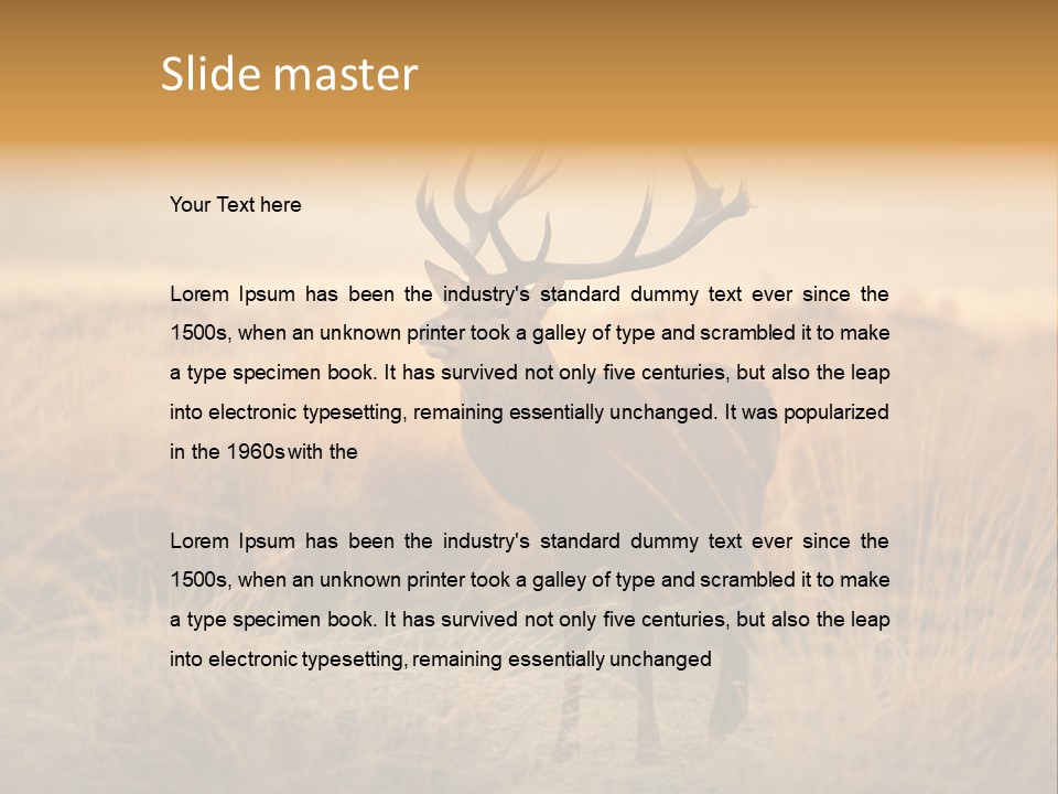 Purple Moor Hunting PowerPoint Template