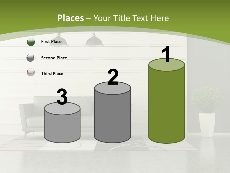 White Comfort Livingroom PowerPoint Template