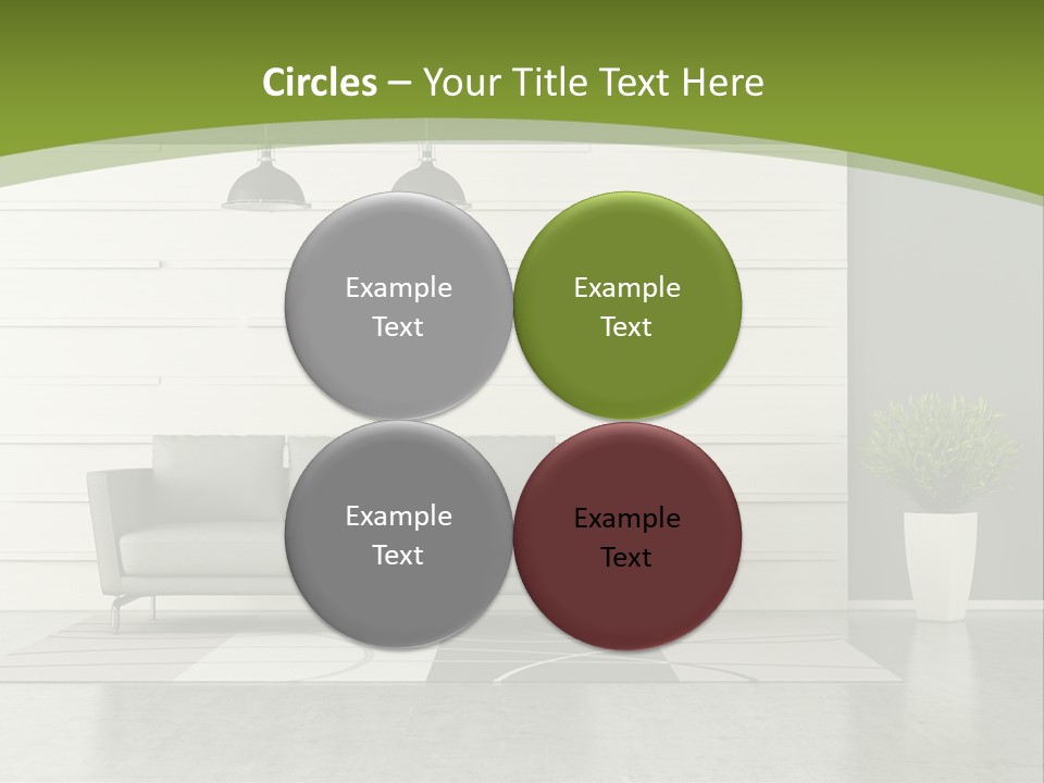 White Comfort Livingroom PowerPoint Template