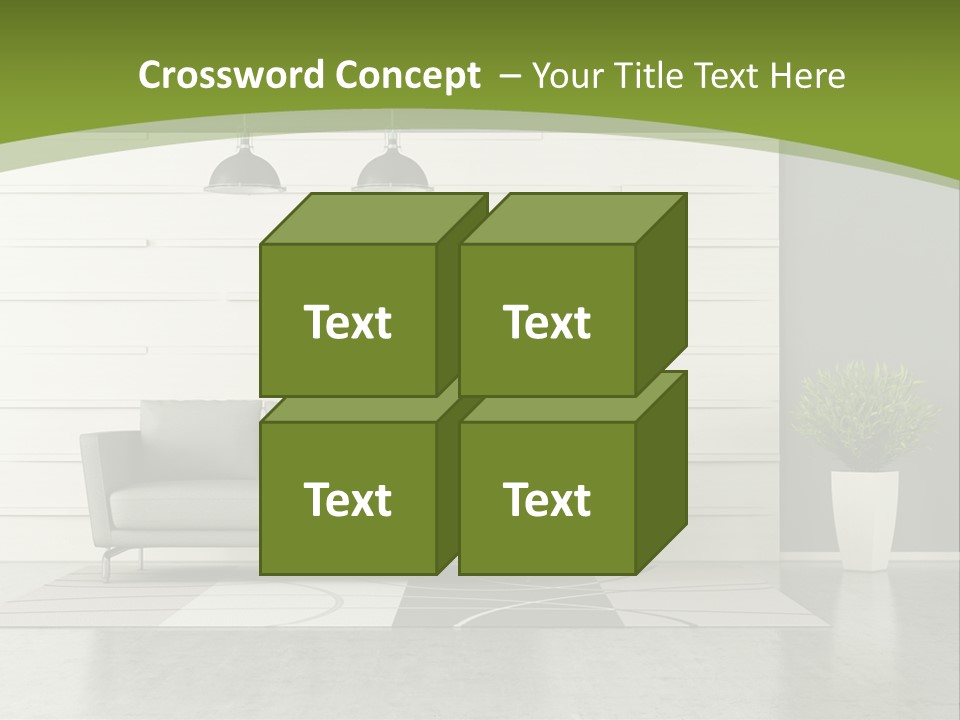 White Comfort Livingroom PowerPoint Template