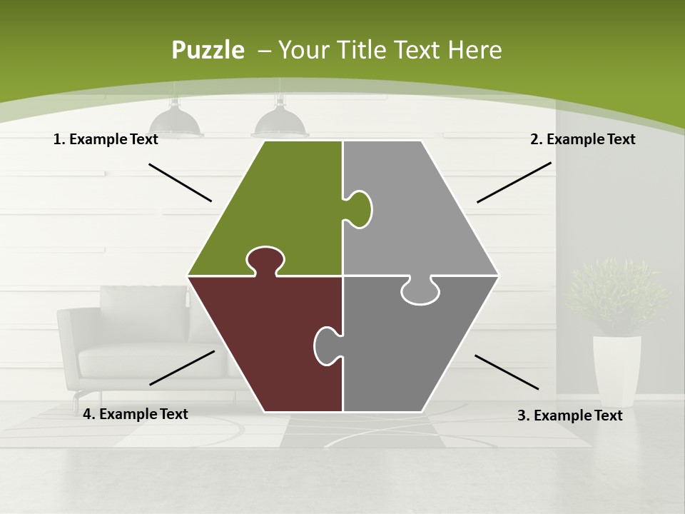 White Comfort Livingroom PowerPoint Template