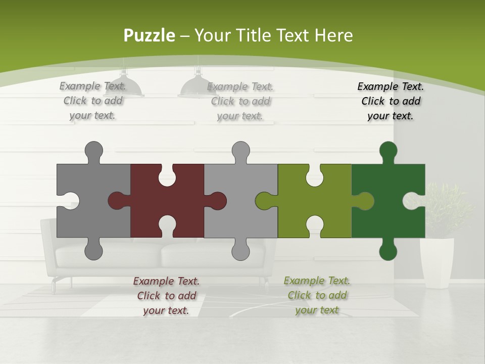 White Comfort Livingroom PowerPoint Template