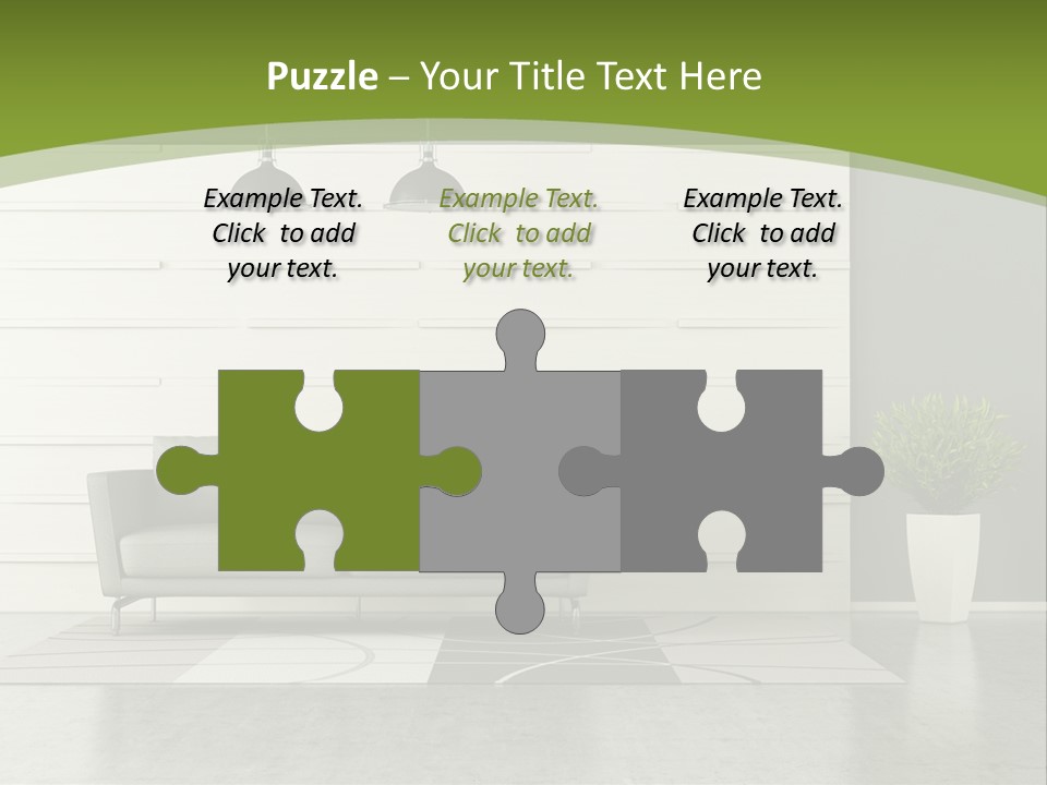 White Comfort Livingroom PowerPoint Template