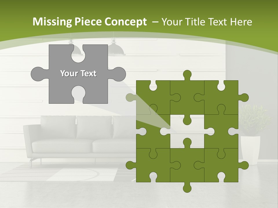 White Comfort Livingroom PowerPoint Template