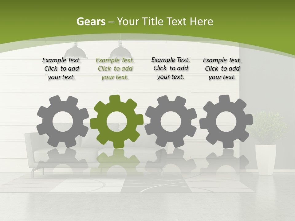 White Comfort Livingroom PowerPoint Template