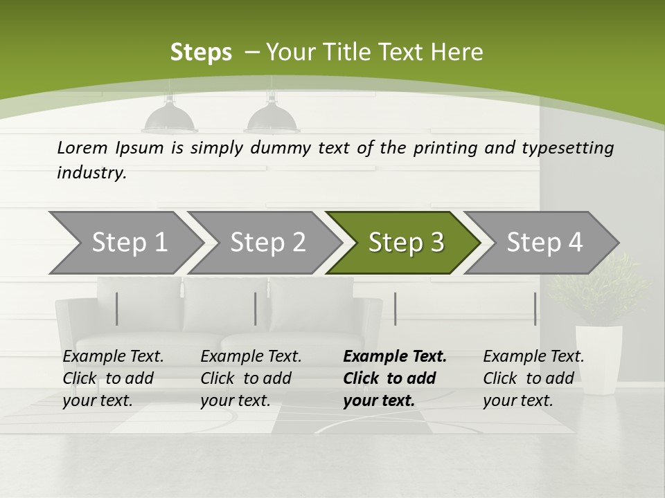 White Comfort Livingroom PowerPoint Template