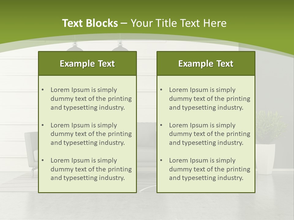 White Comfort Livingroom PowerPoint Template