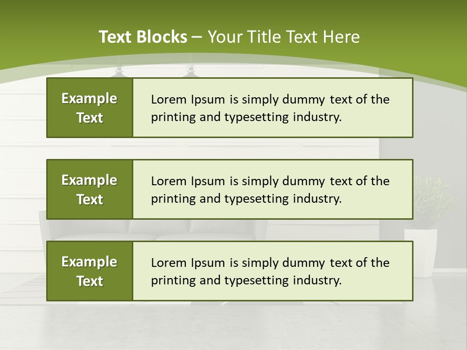 White Comfort Livingroom PowerPoint Template