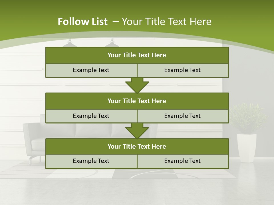 White Comfort Livingroom PowerPoint Template