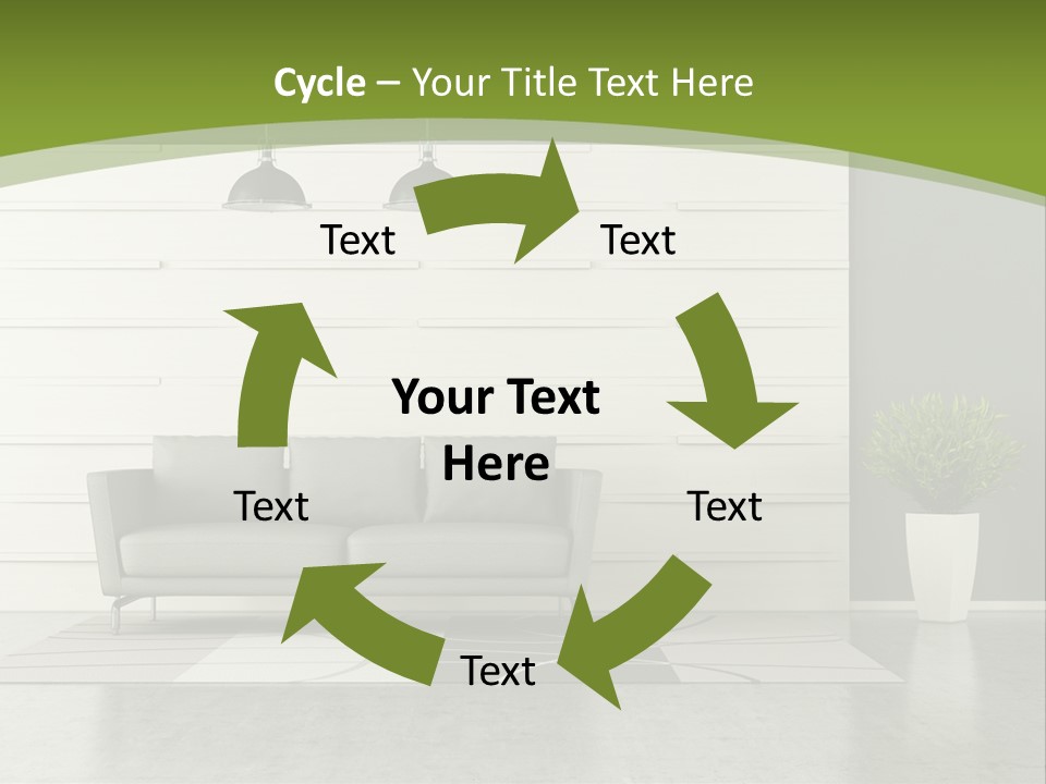 White Comfort Livingroom PowerPoint Template