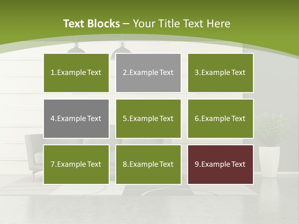 White Comfort Livingroom PowerPoint Template