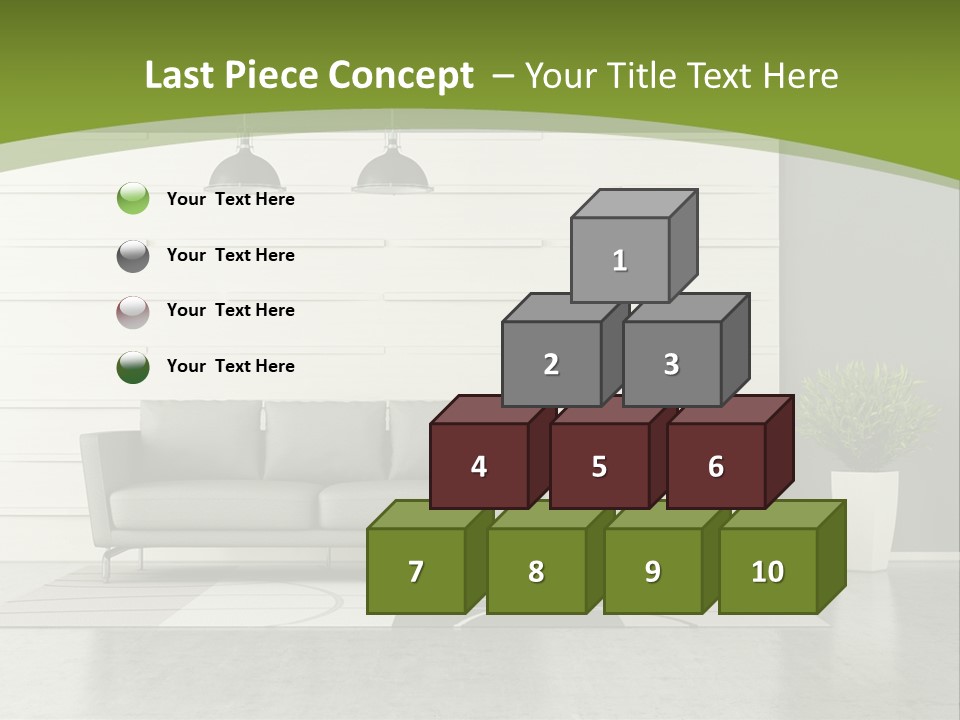 White Comfort Livingroom PowerPoint Template