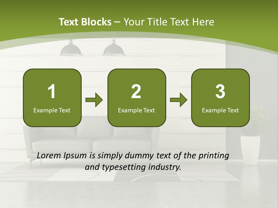 White Comfort Livingroom PowerPoint Template