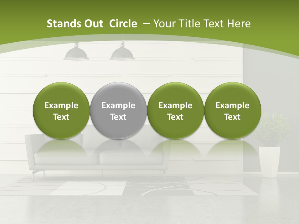 White Comfort Livingroom PowerPoint Template