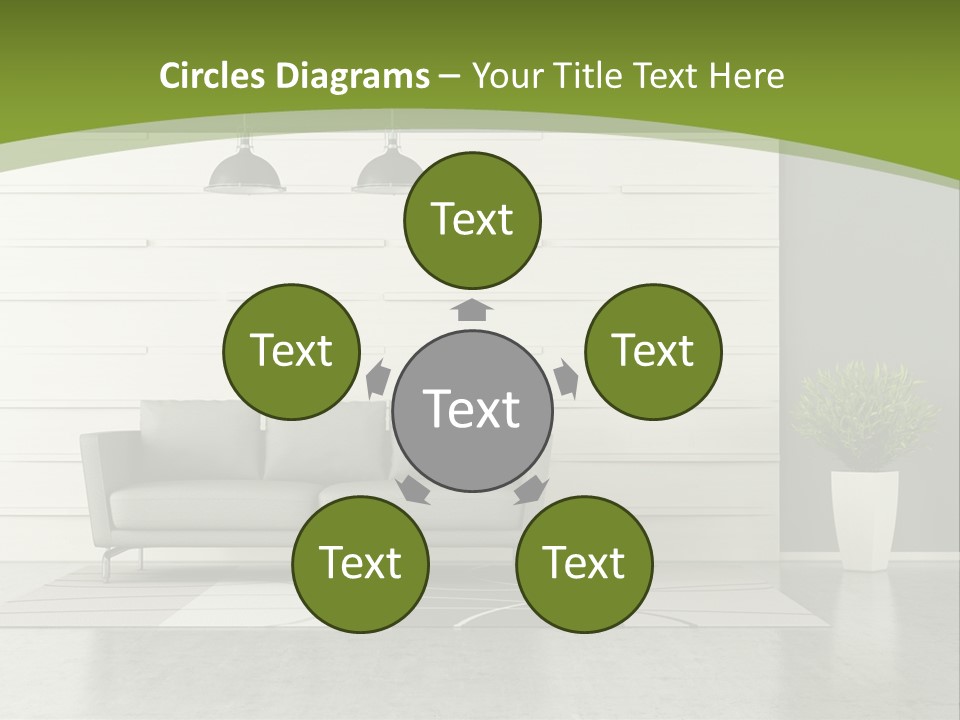 White Comfort Livingroom PowerPoint Template