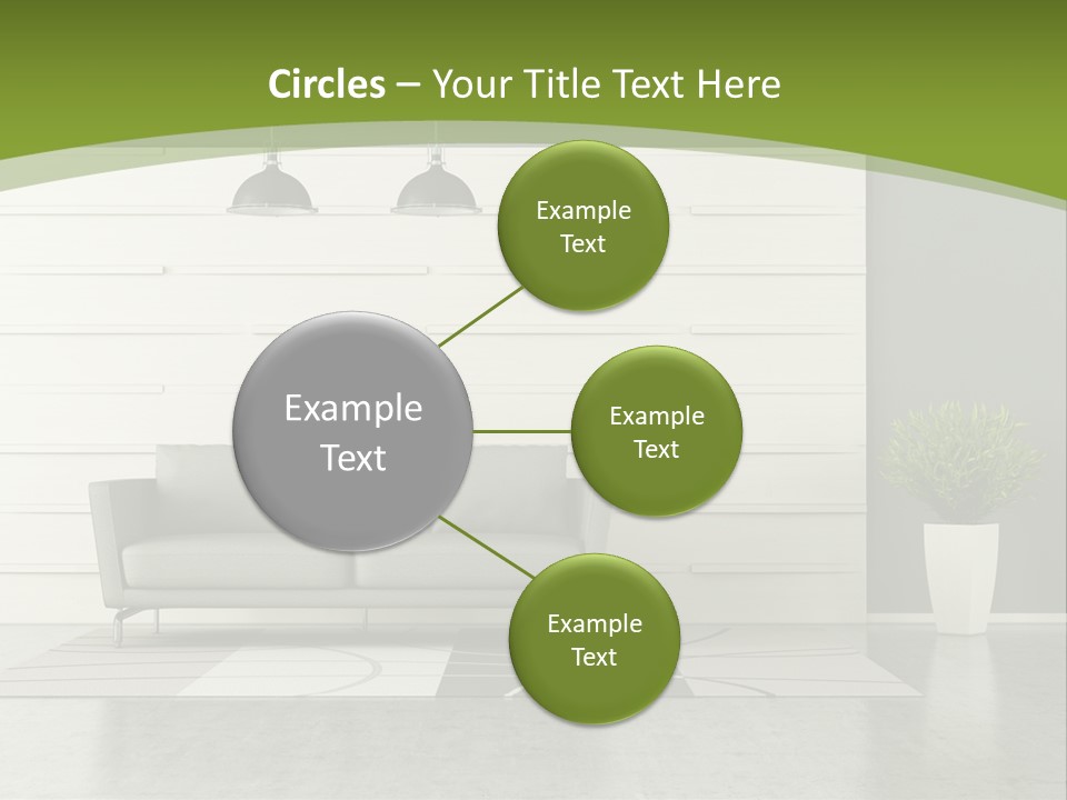 White Comfort Livingroom PowerPoint Template