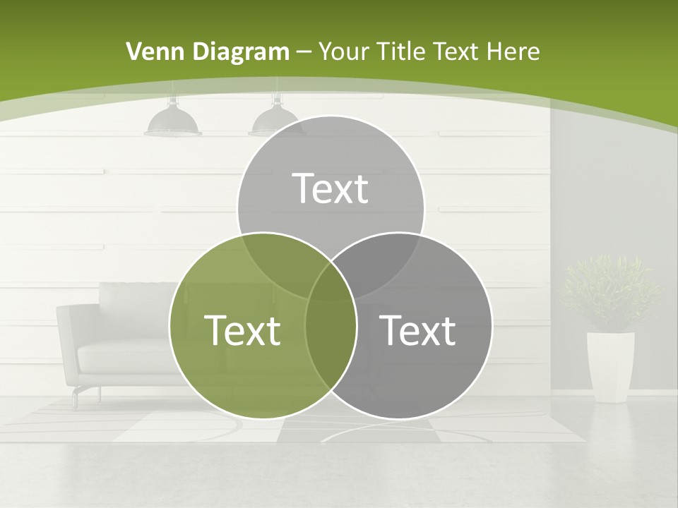White Comfort Livingroom PowerPoint Template