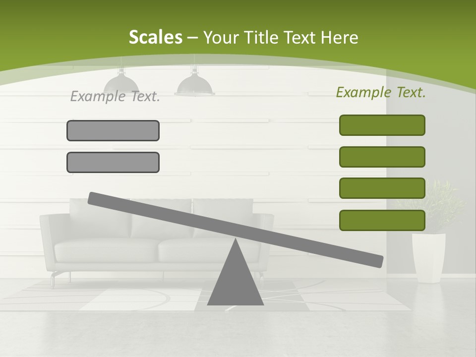 White Comfort Livingroom PowerPoint Template