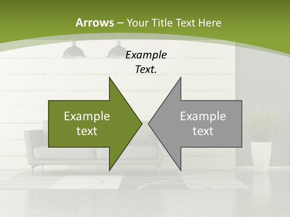 White Comfort Livingroom PowerPoint Template