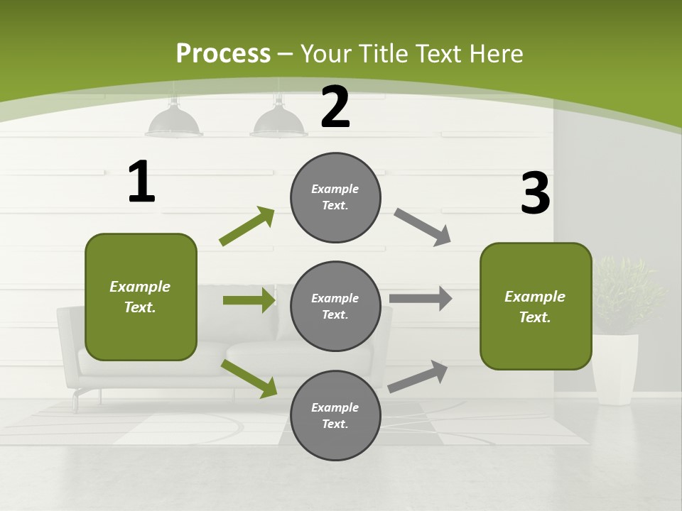 White Comfort Livingroom PowerPoint Template
