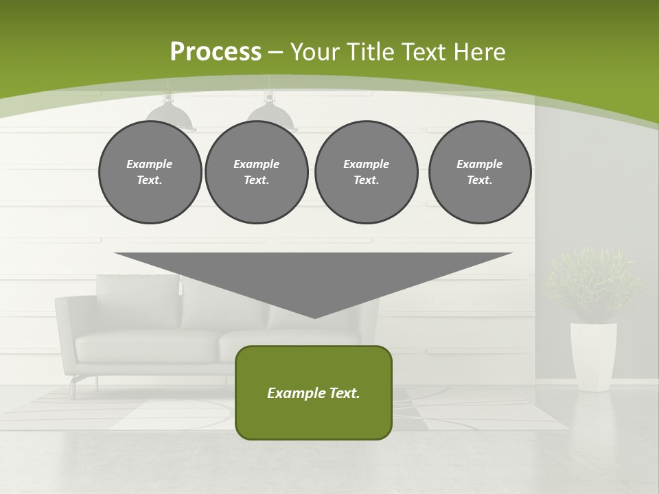 White Comfort Livingroom PowerPoint Template