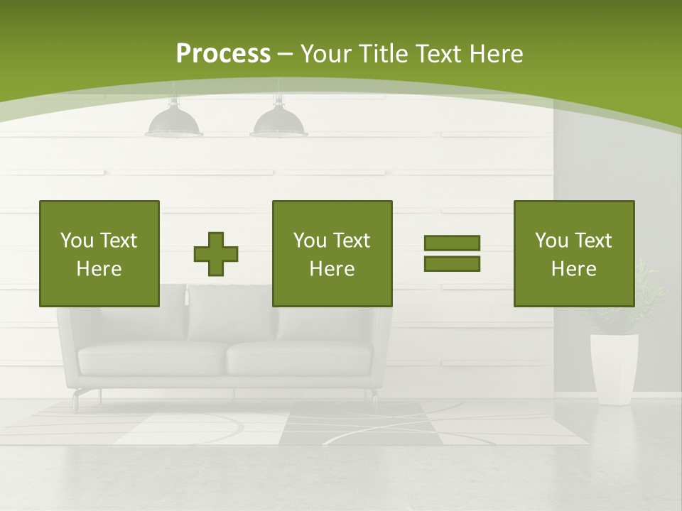 White Comfort Livingroom PowerPoint Template