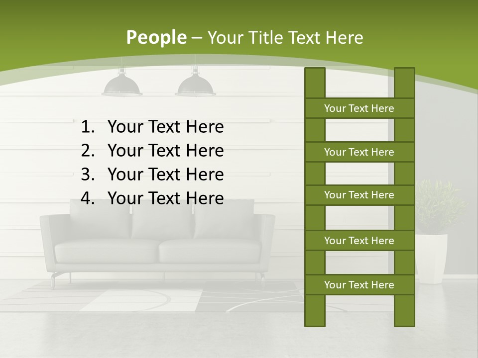 White Comfort Livingroom PowerPoint Template