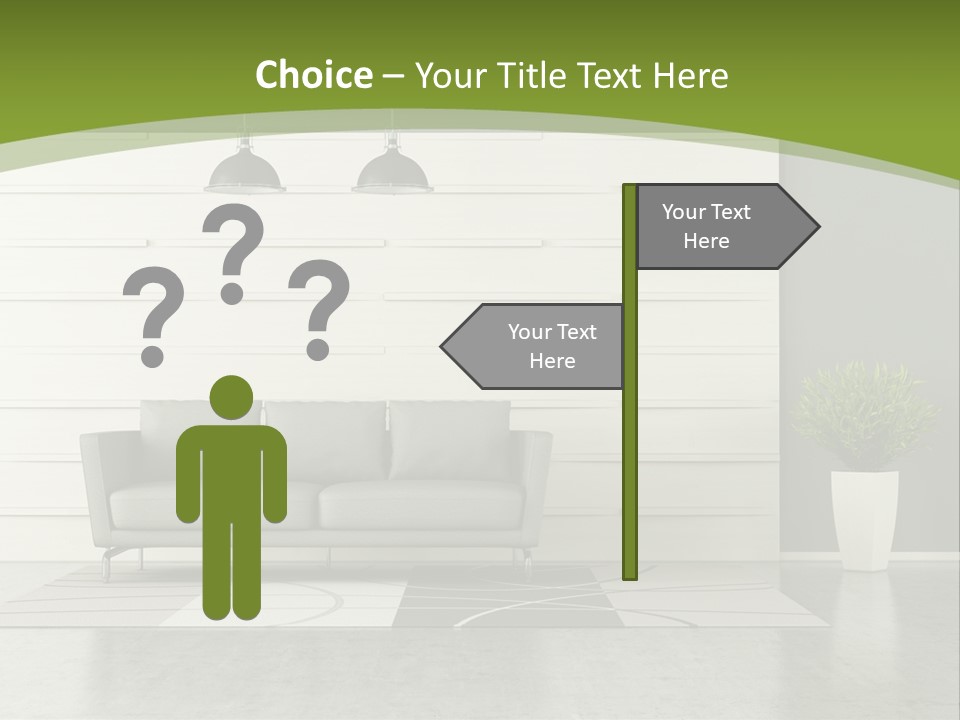 White Comfort Livingroom PowerPoint Template