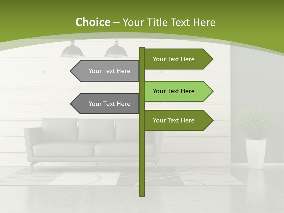 White Comfort Livingroom PowerPoint Template