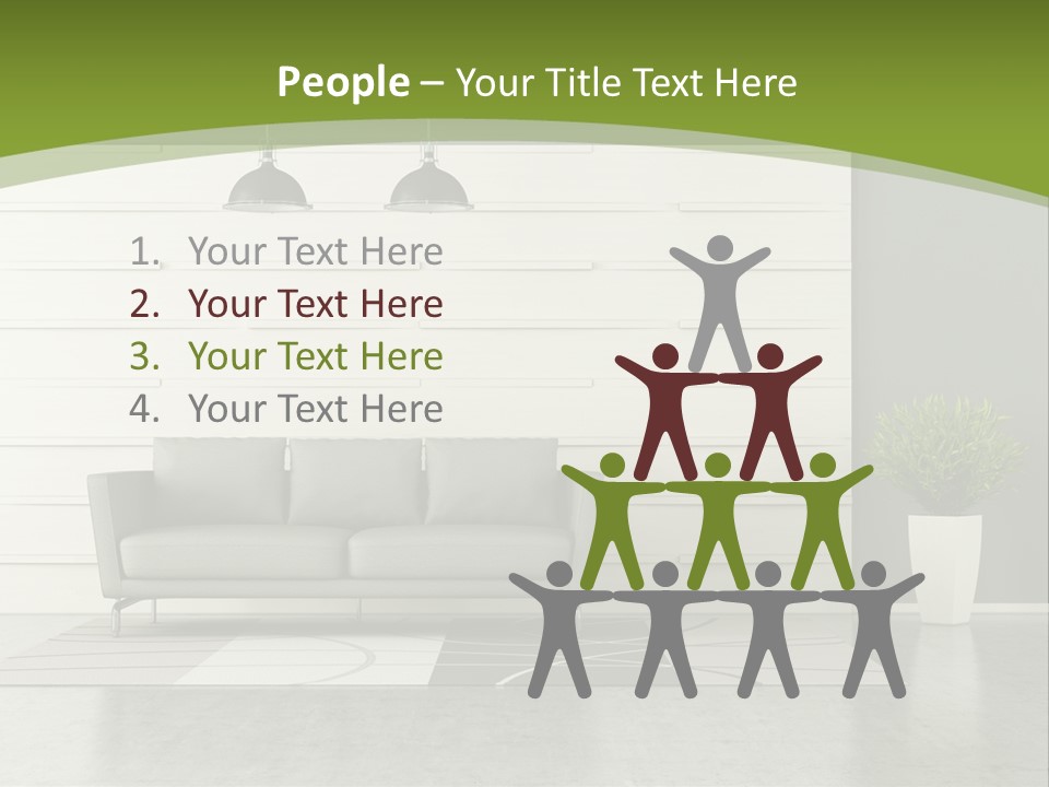 White Comfort Livingroom PowerPoint Template