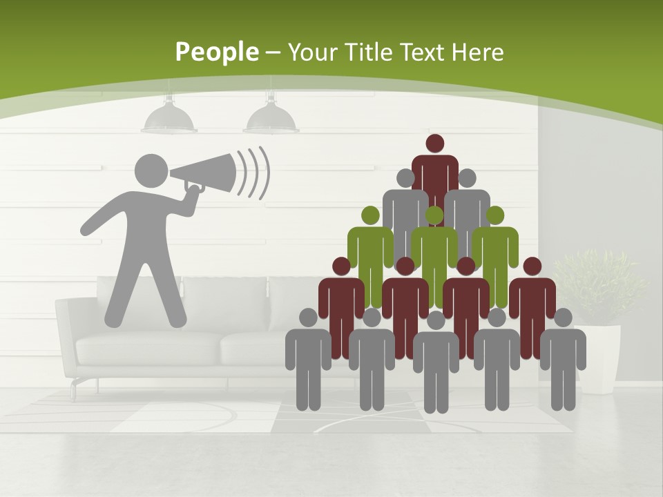 White Comfort Livingroom PowerPoint Template