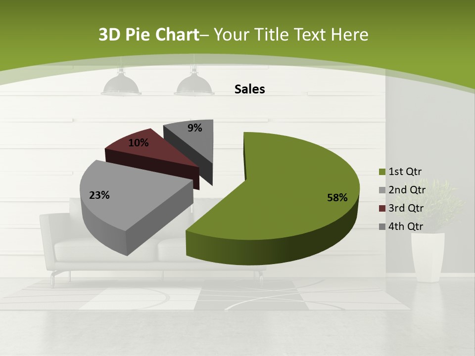 White Comfort Livingroom PowerPoint Template