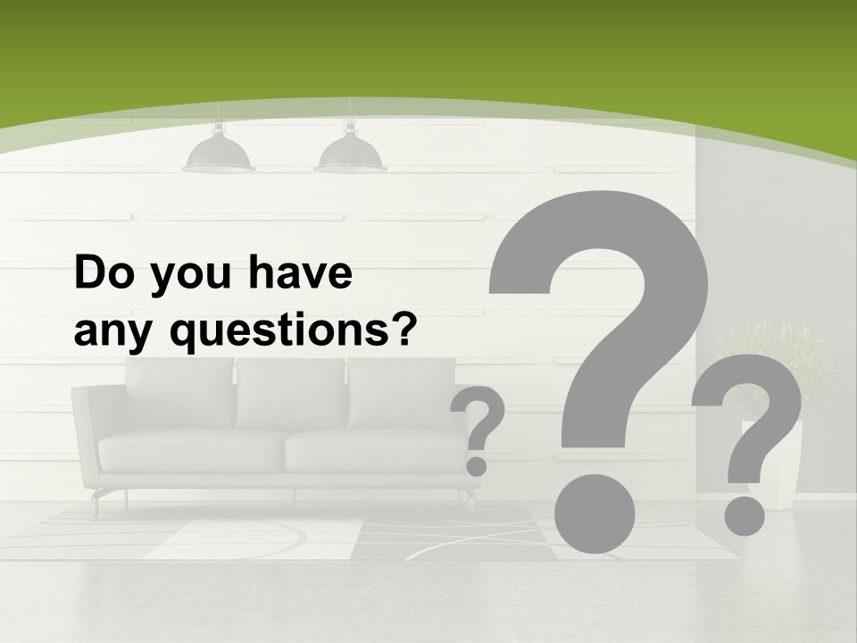 White Comfort Livingroom PowerPoint Template