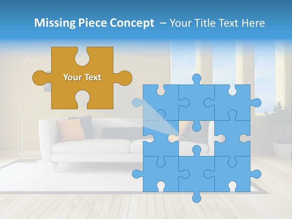 Yellow Furniture Stucco PowerPoint Template