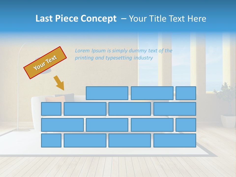 Yellow Furniture Stucco PowerPoint Template