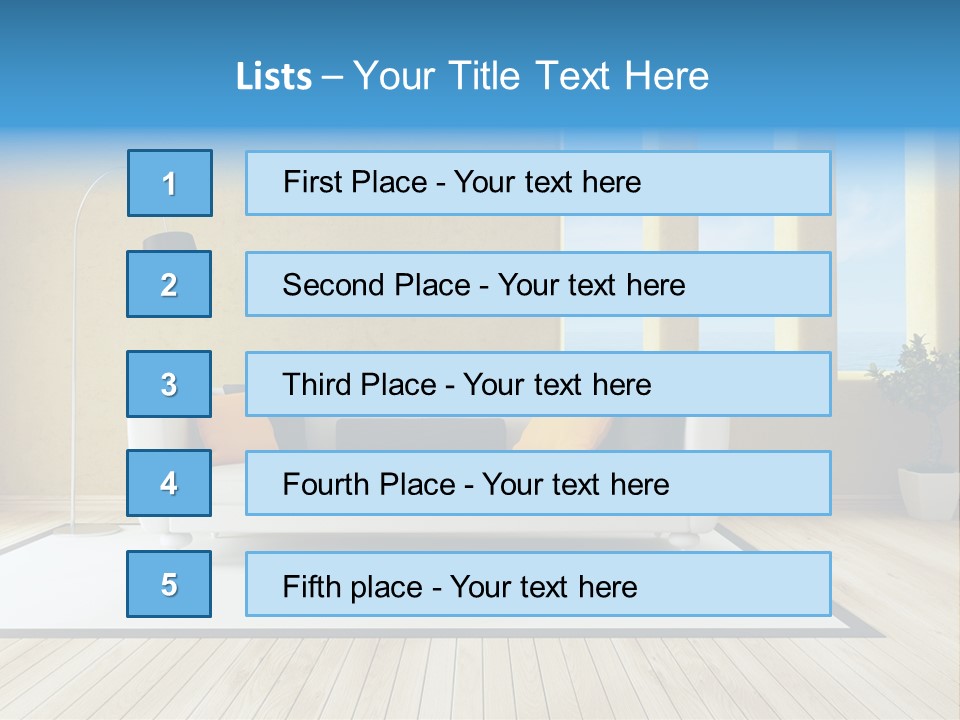 Yellow Furniture Stucco PowerPoint Template
