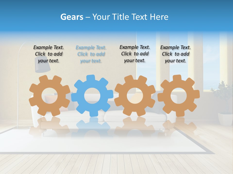 Yellow Furniture Stucco PowerPoint Template