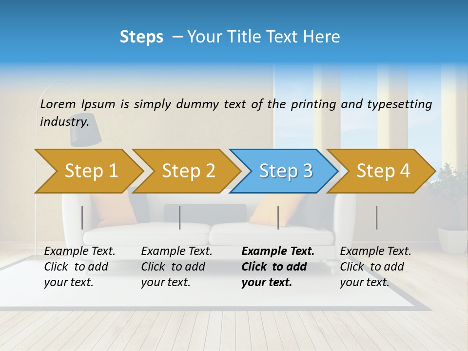 Yellow Furniture Stucco PowerPoint Template