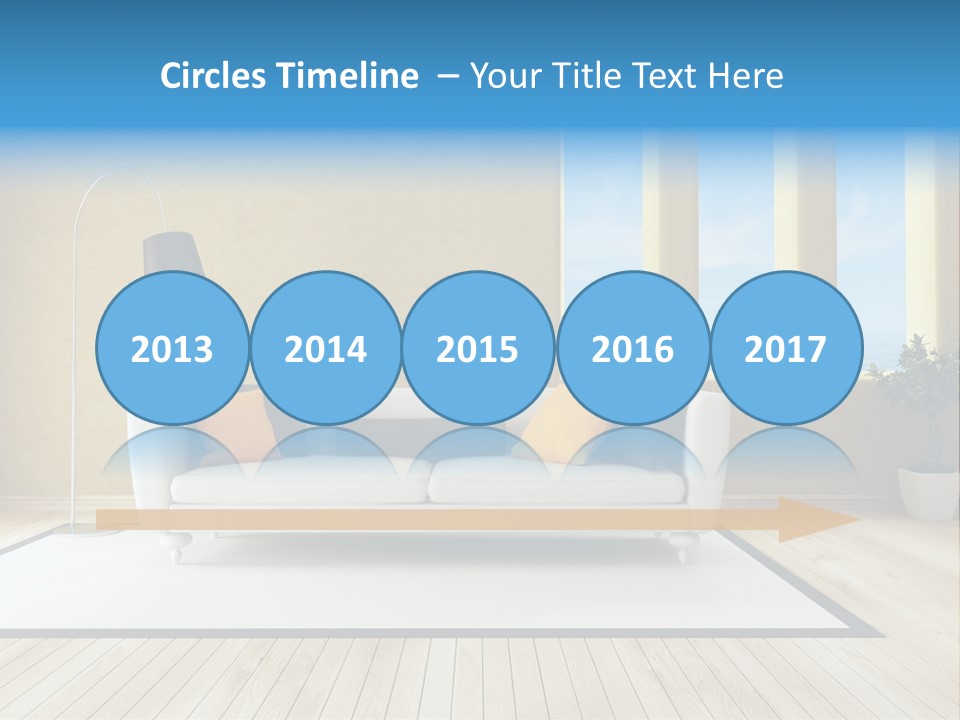 Yellow Furniture Stucco PowerPoint Template