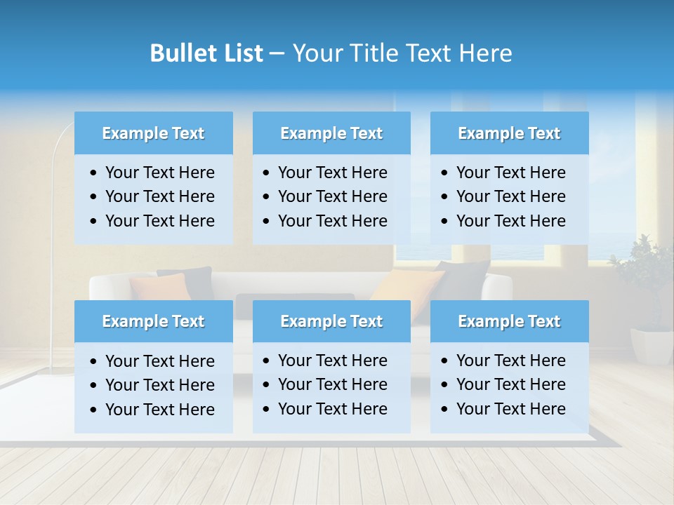 Yellow Furniture Stucco PowerPoint Template